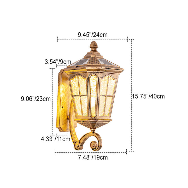 Traditional Lantern Aluminum Waterproof Outdoor Wall Light