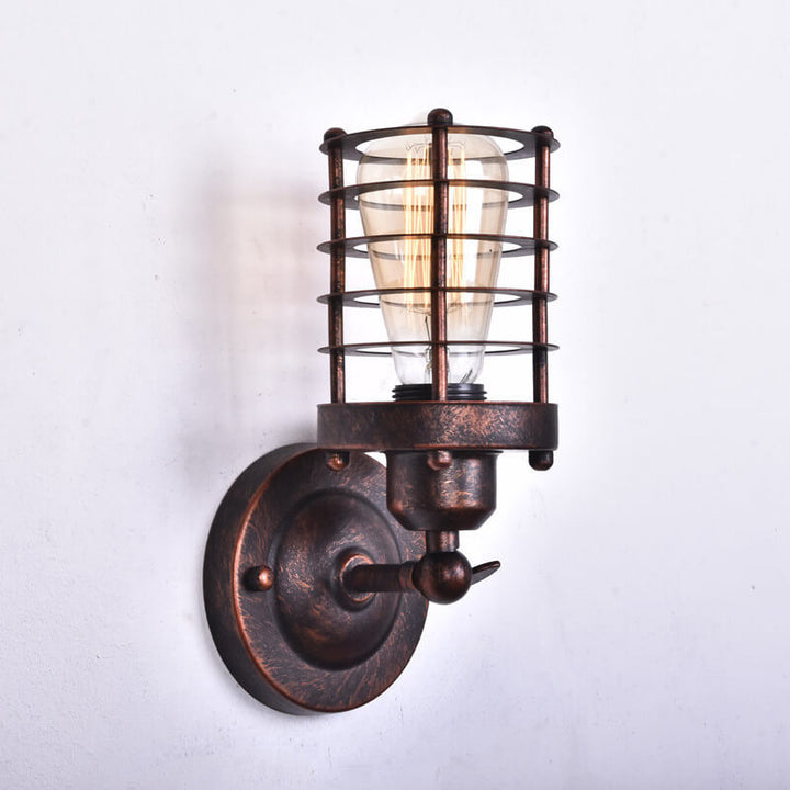 Northern Industrial Wrought Iron Wall Sconce
