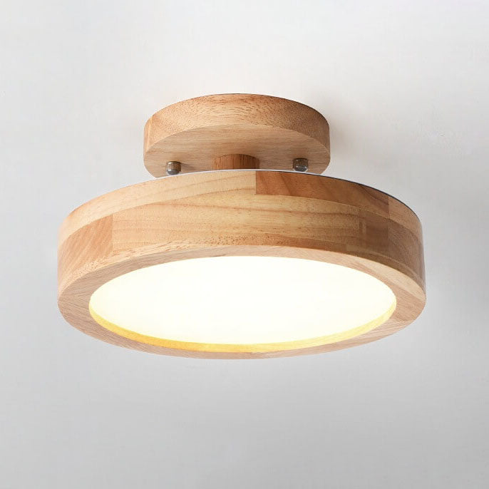 Nordic Round LED Semi-Flush Ceiling Light