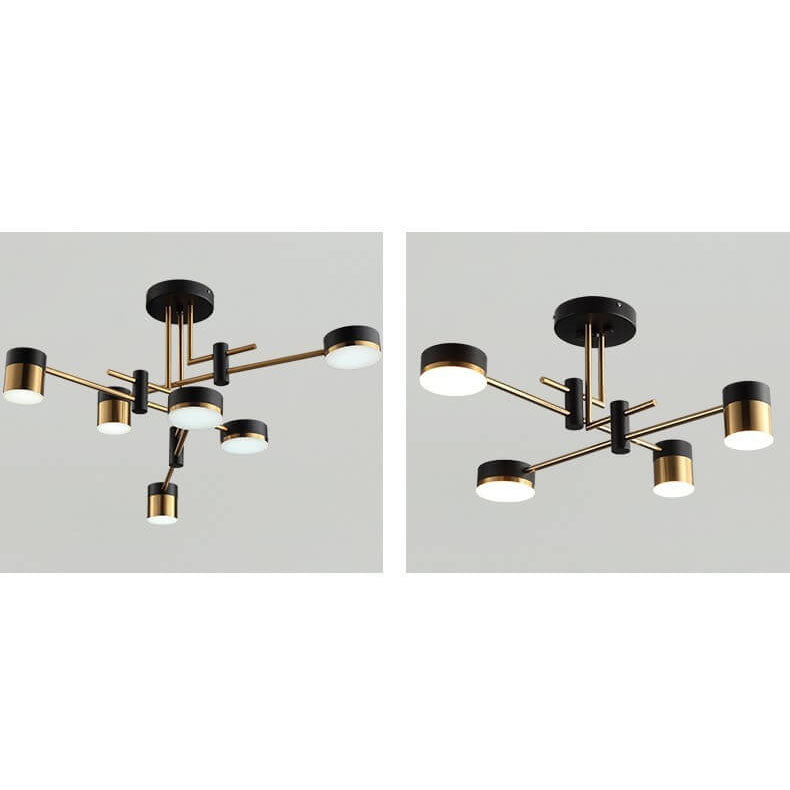 Minimalist 8-Light Semi-Flush Ceiling Light