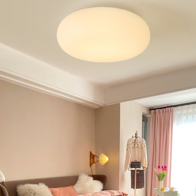 Minimalist Oval Iron LED Flush Mount Ceiling Light