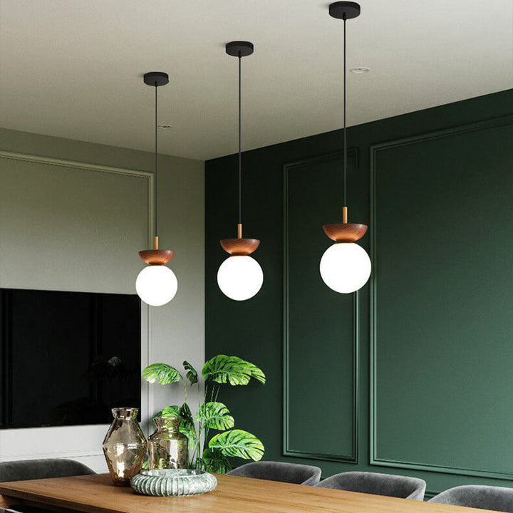 Minimalist Glass Semi-Flush Ceiling Light