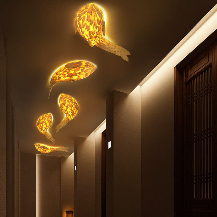 Modern Wood 4-Light Wall Sconce