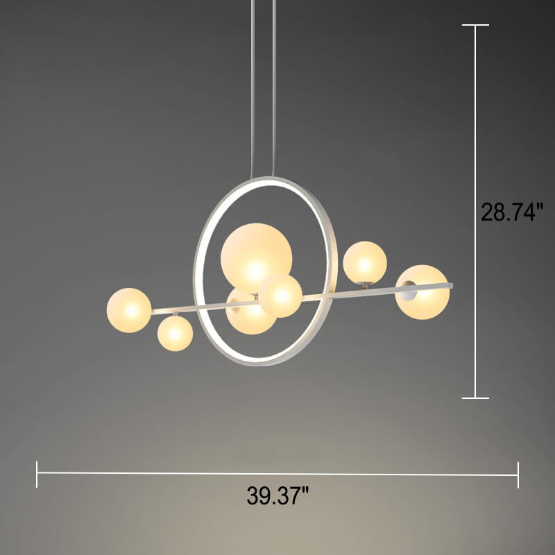 Modern Bubble Glass 10-Light Chandelier