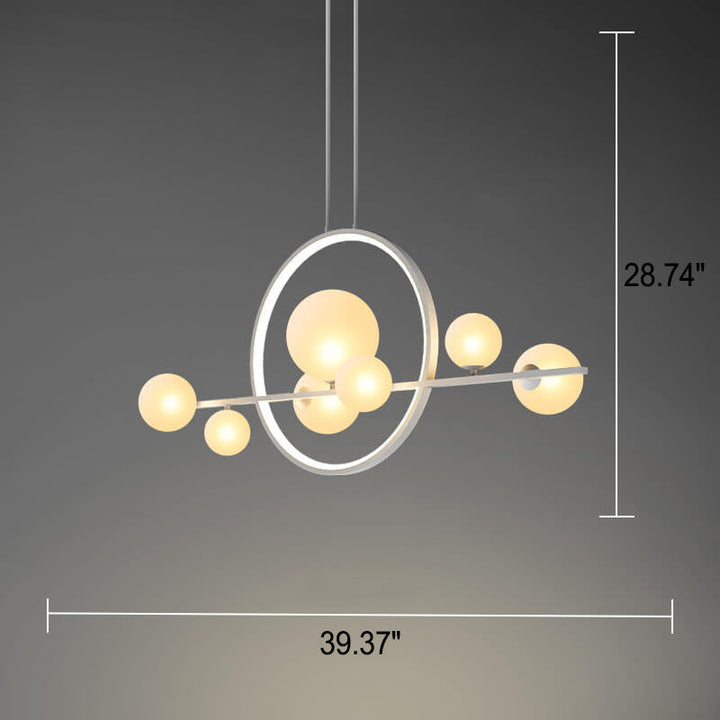 Modern Bubble Glass 10-Light Chandelier