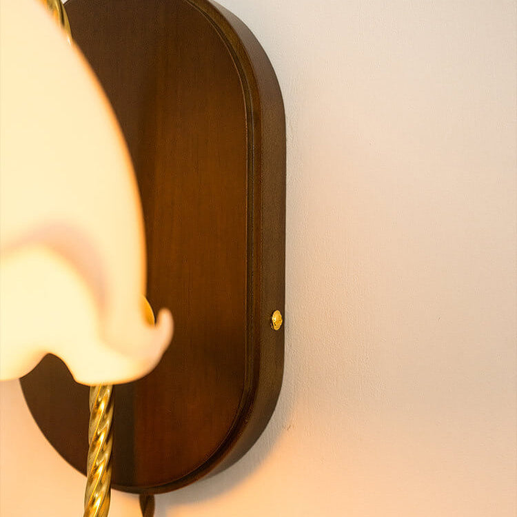 French Vintage Glass Wall Sconce