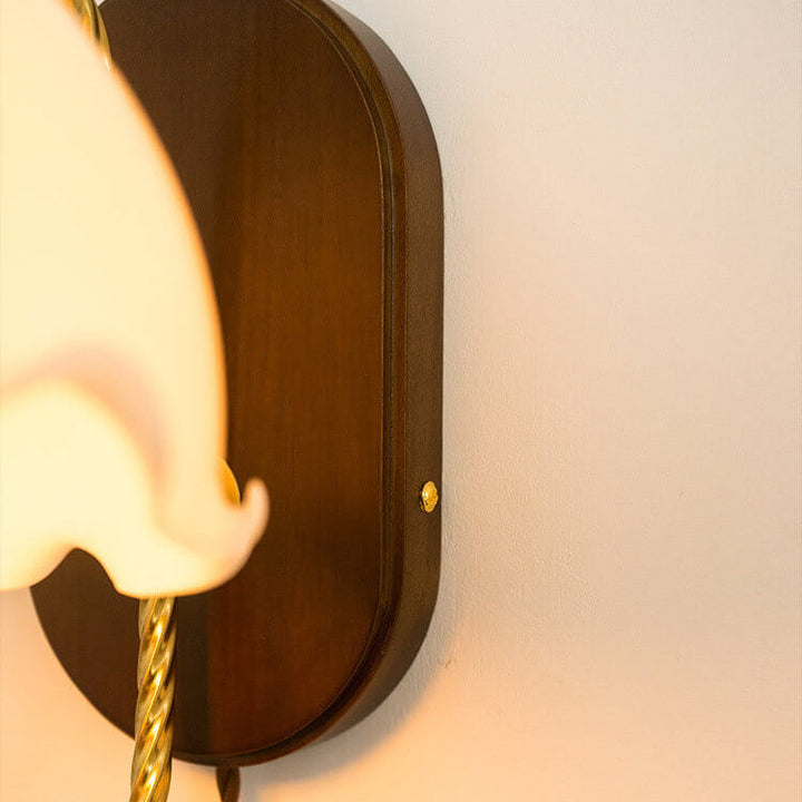 French Vintage Glass Wall Sconce