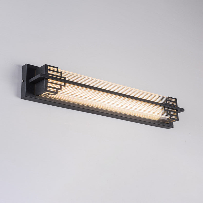 Traditional Rectangular Stainless Steel LED Wall Sconce