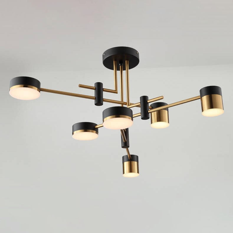Minimalist 8-Light Semi-Flush Ceiling Light