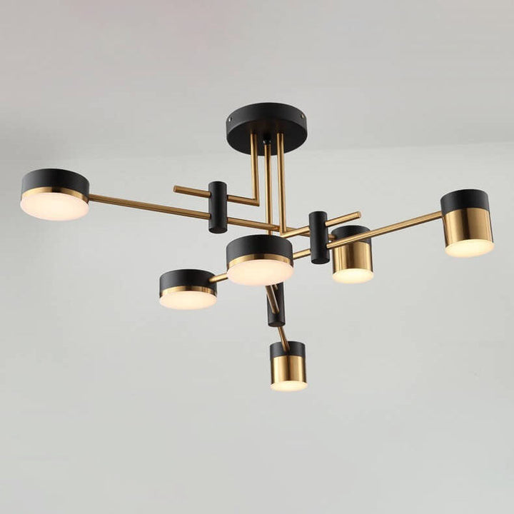 Minimalist 8-Light Semi-Flush Ceiling Light
