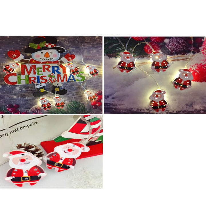 Painted Bells Elk Christmas String Lights