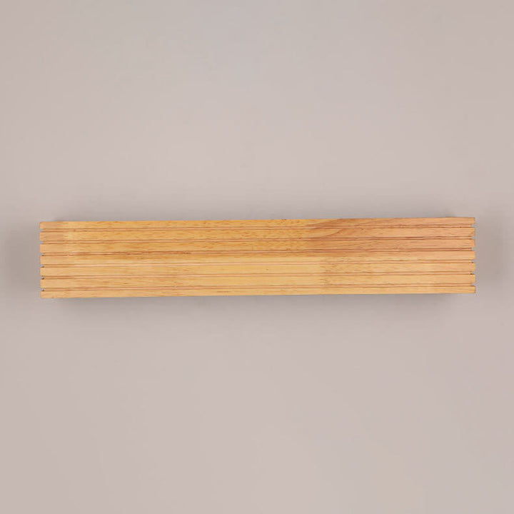 Traditional Rectangular Wood LED Vanity Light