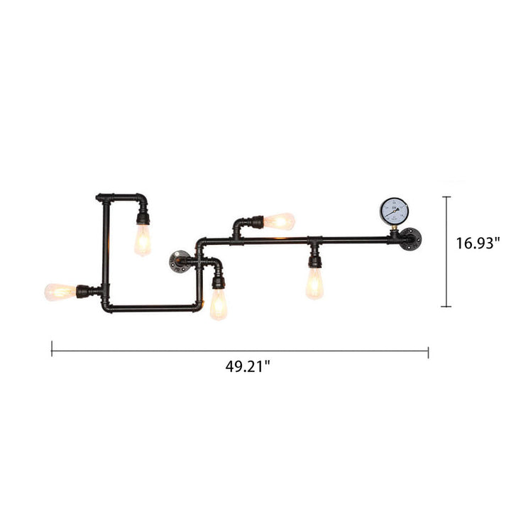Industrial 5-Light Wall Sconce