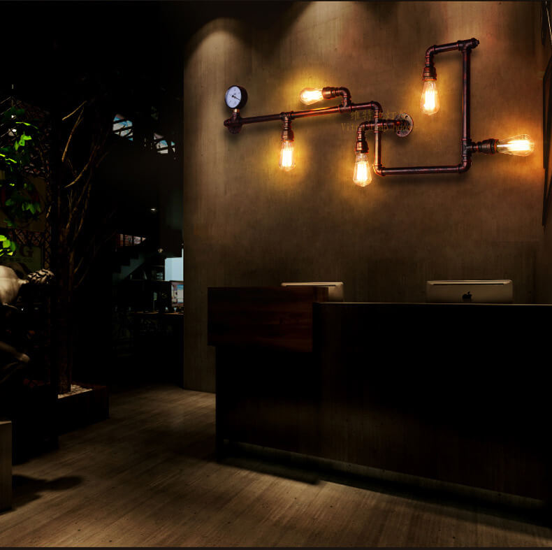 Industrial 5-Light Wall Sconce