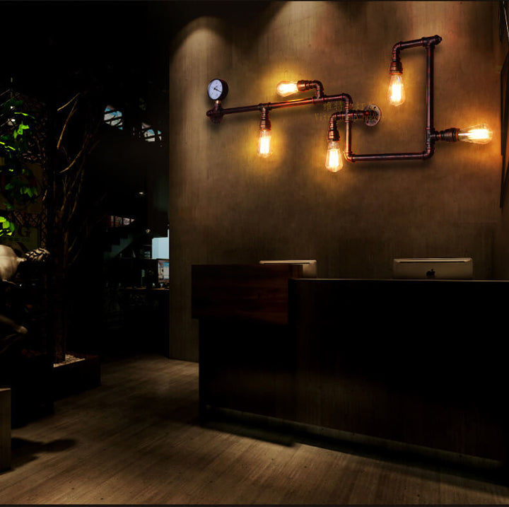 Industrial 5-Light Wall Sconce