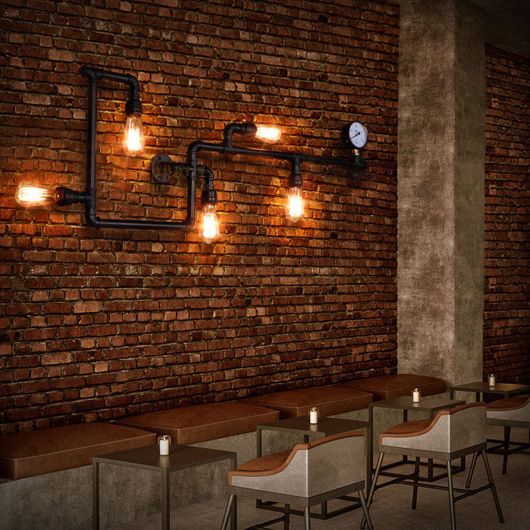 Industrial 5-Light Wall Sconce