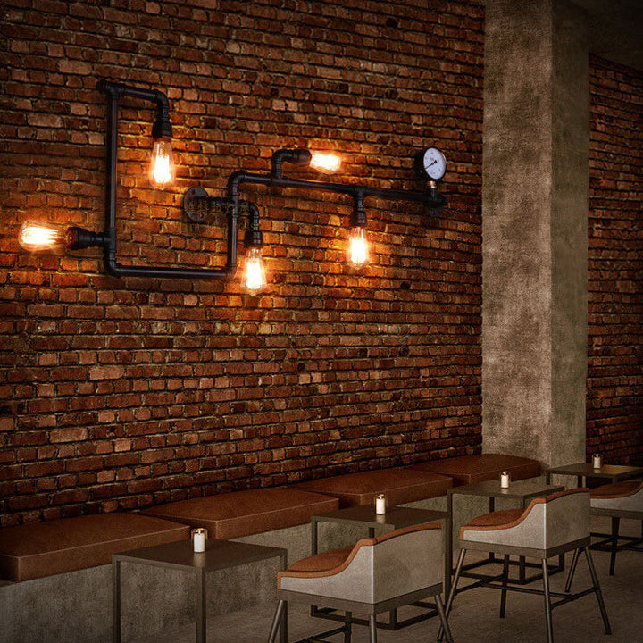 Industrial 5-Light Wall Sconce