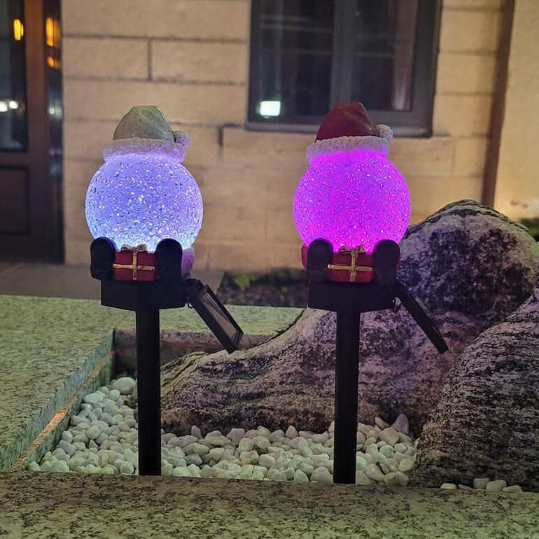 Christmas Solar Snowman Lawn Light