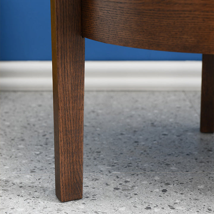Contemporary Circular Wood End Table