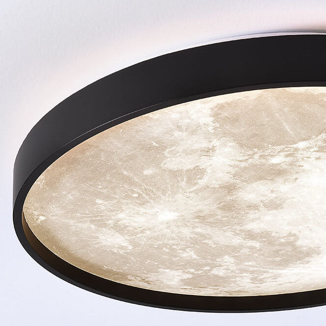 Moon Minimalist Round Acrylic LED Flush Mount Ceiling Light