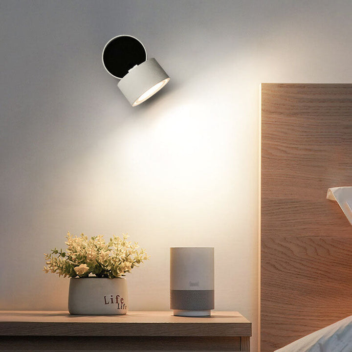Minimalist Round Aluminium Rotatable LED Wall Sconce