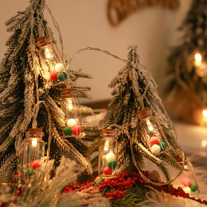 Wishing Bottle Tree Snow String Lights