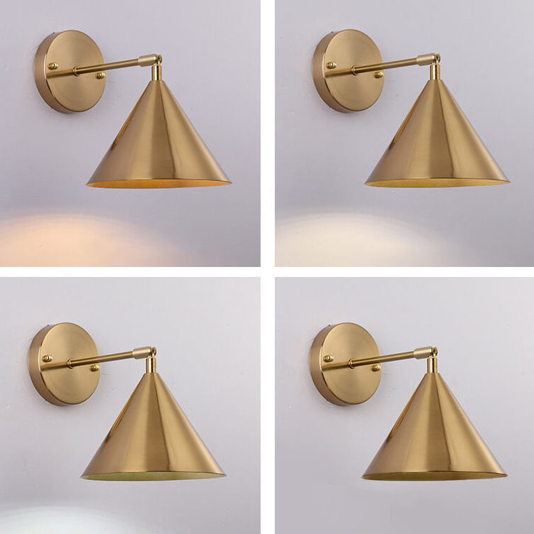 Contemporary Round Brass Wall Sconce