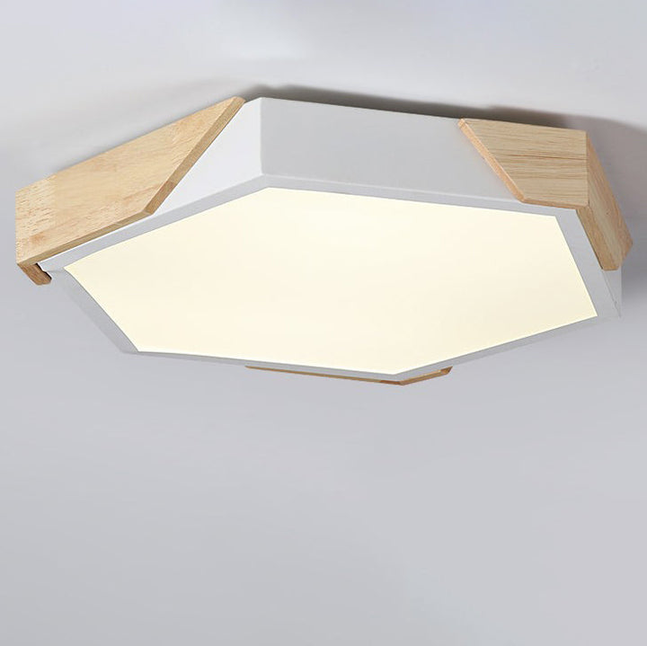 Nordic Wood LED Flush Mount Ceiling Light