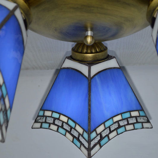 Luxury Glass 3-Light Semi-Flush Ceiling Light