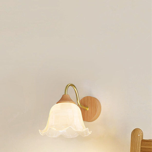 Iron Contemporary Round Glass Wall Sconce