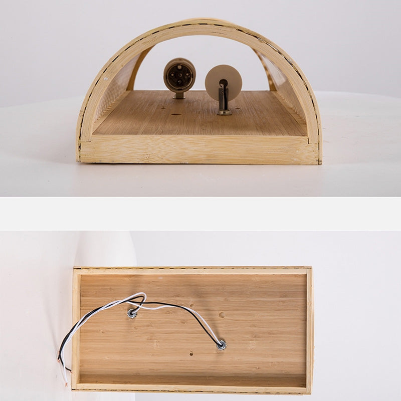 Traditional Cylinder Bamboo 2-Light Wall Sconce