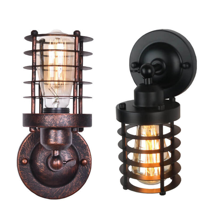 Northern Industrial Wrought Iron Wall Sconce