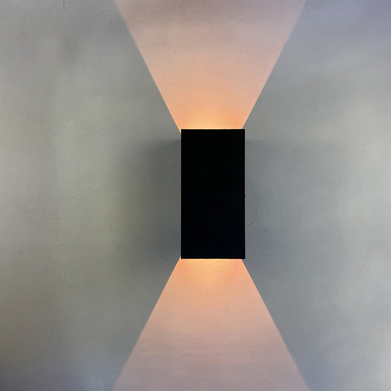Modern Minimalist Aluminum Smart Square APP Dimming Waterproof LED Wall Sconce Lamp For Outdoor