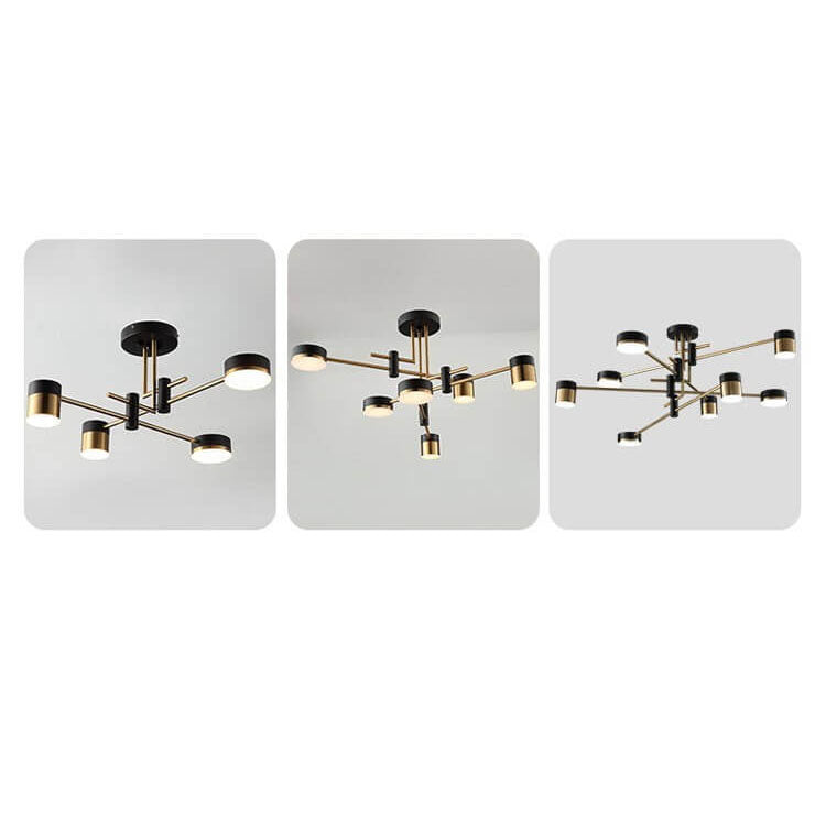 Minimalist 8-Light Semi-Flush Ceiling Light