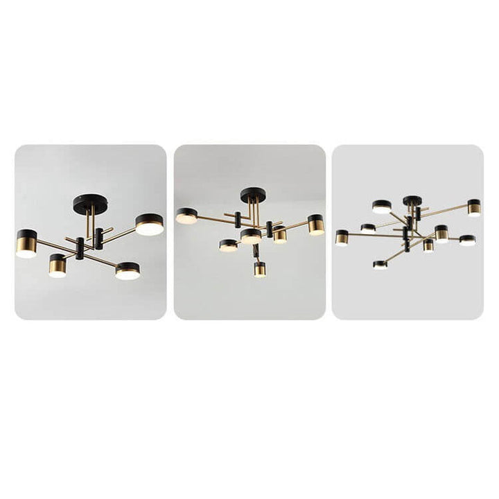 Minimalist 8-Light Semi-Flush Ceiling Light