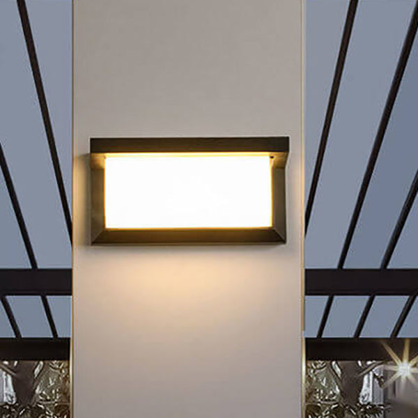 Sensor Modern Rectangular Waterproof LED Outdoor Wall Light
