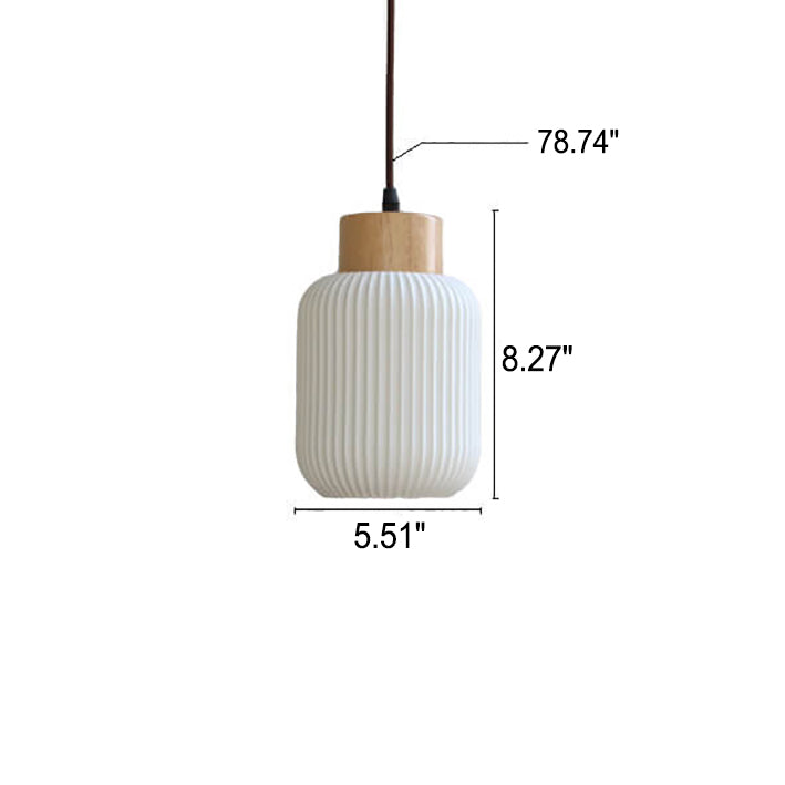 Nordic Cylindrical Ceramic Pendant Light