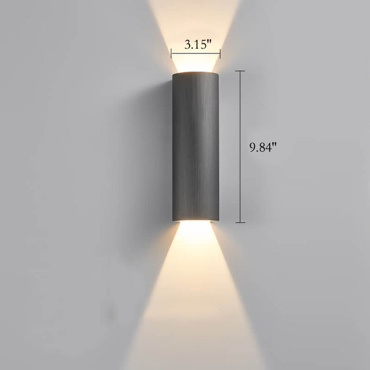 Minimalist Cylindrical Aluminum LED Wall Sconce