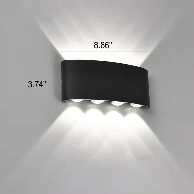 Modern Arc Waterproof LED Wall Sconce