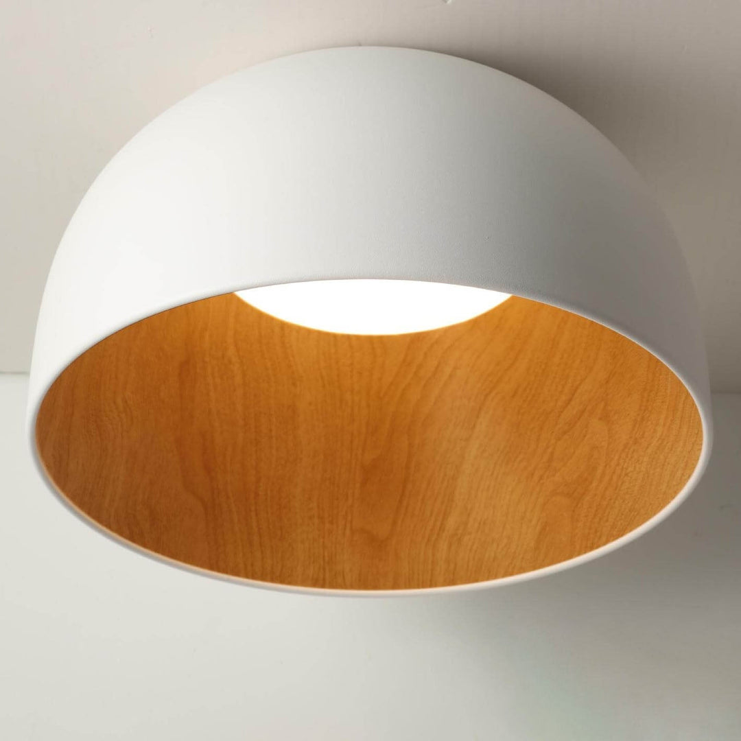 Minimalist Wooden LED Flush Mount Ceiling Light