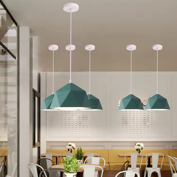 Modern Geometric Iron Pendant Light