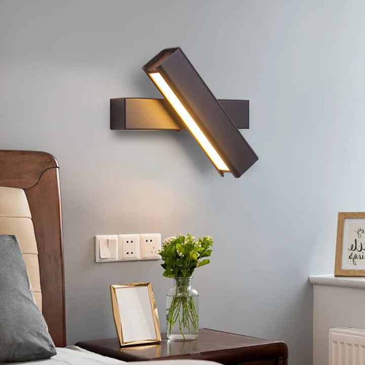 Minimalist Rectangular Aluminum Rotatable LED Wall Sconce