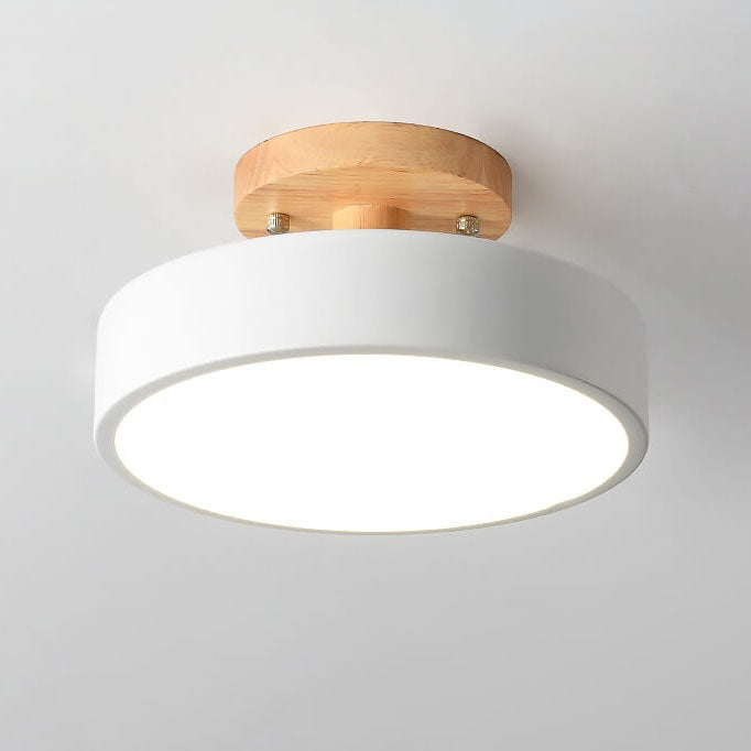 Nordic Round LED Semi-Flush Ceiling Light
