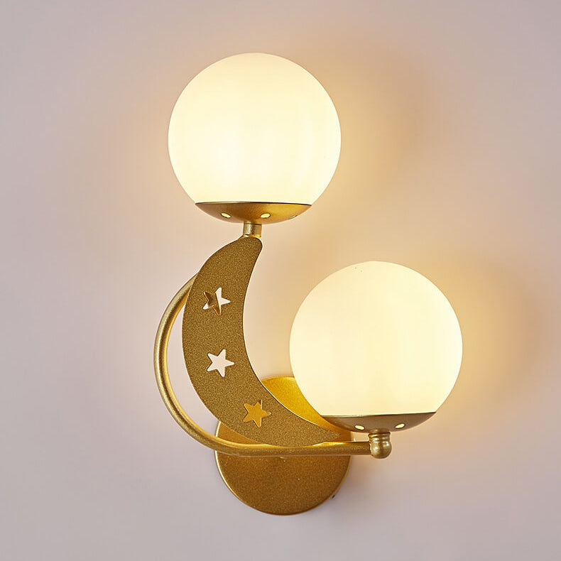 Nordic Globe Glass 2-Light Wall Sconce