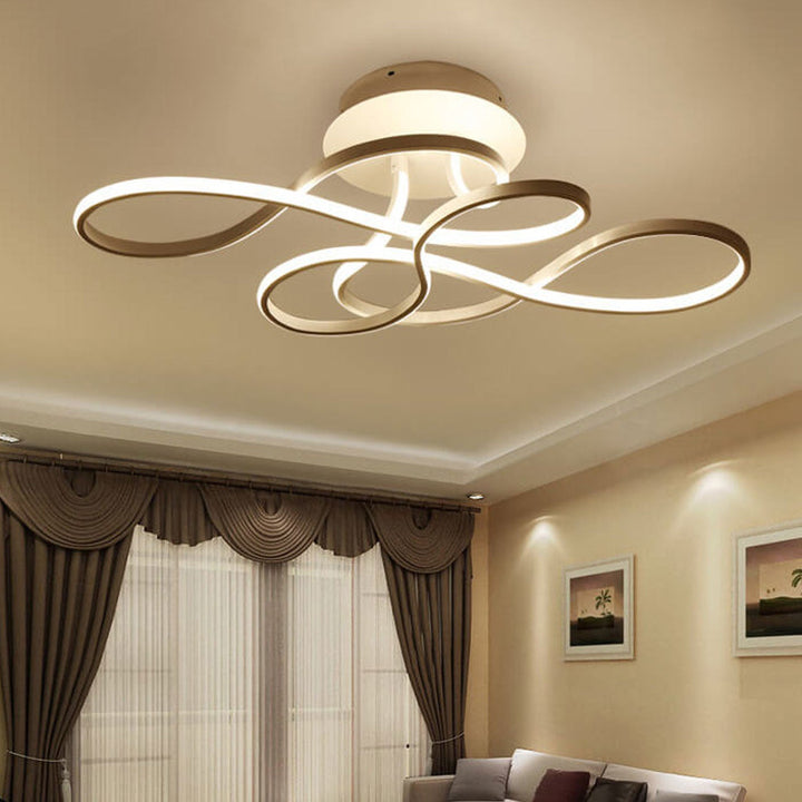 Acrylic Minimalist Aluminum LED Flush Mount Ceiling Light