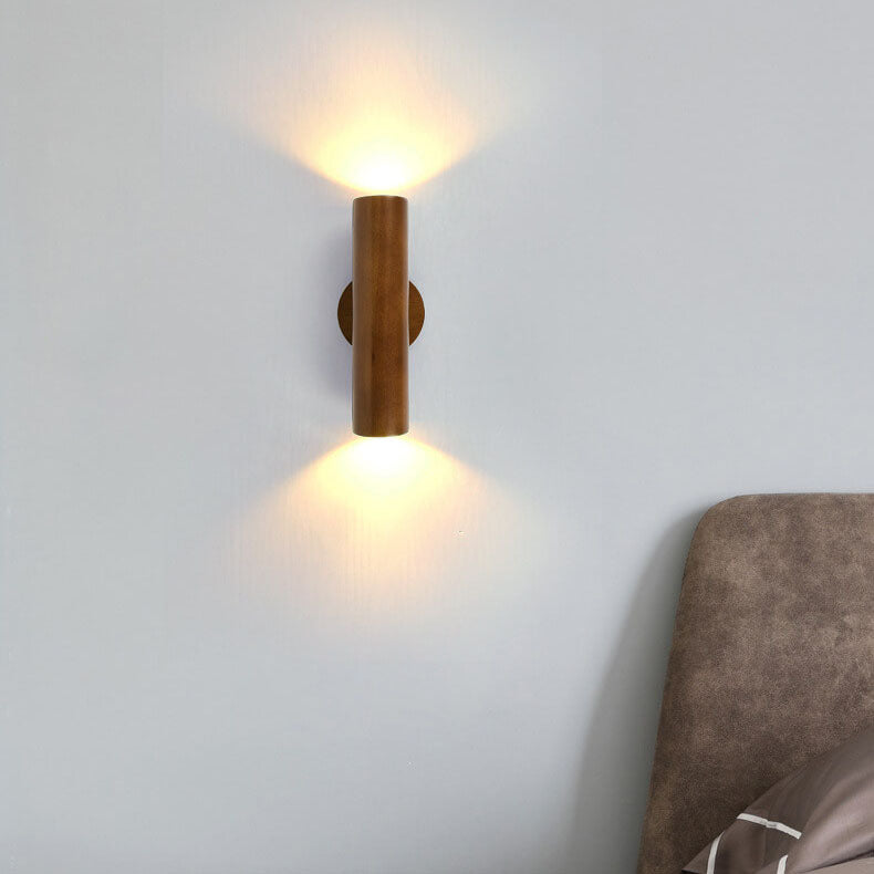 Modern Solid Wood LED Wall Sconce