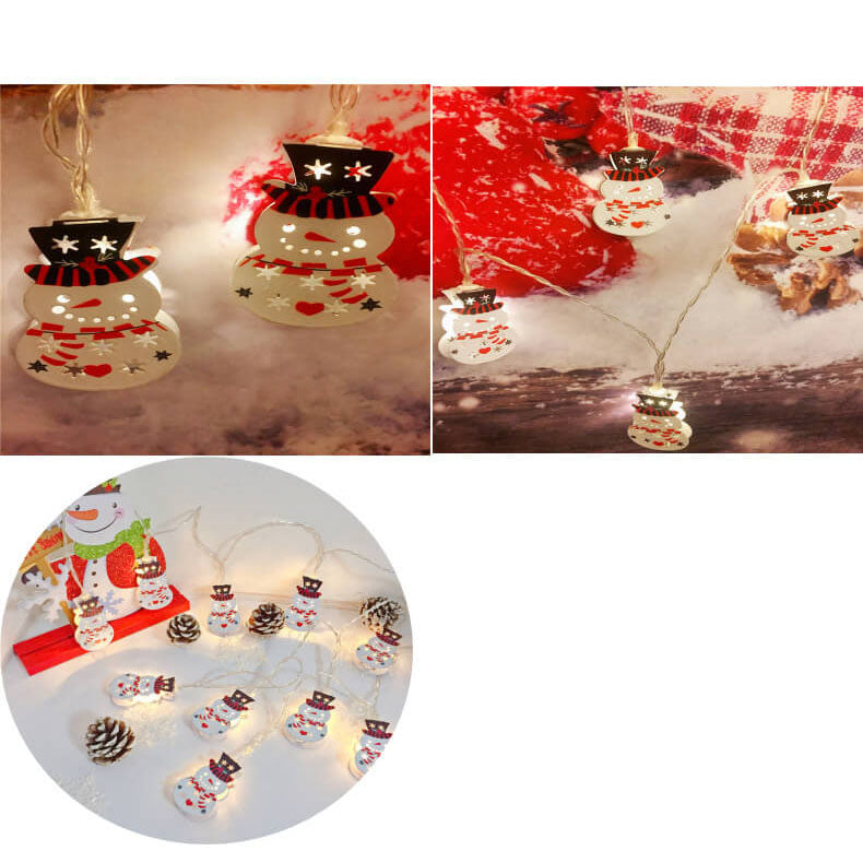 Painted Bells Elk Christmas String Lights