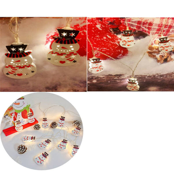 Painted Bells Elk Christmas String Lights