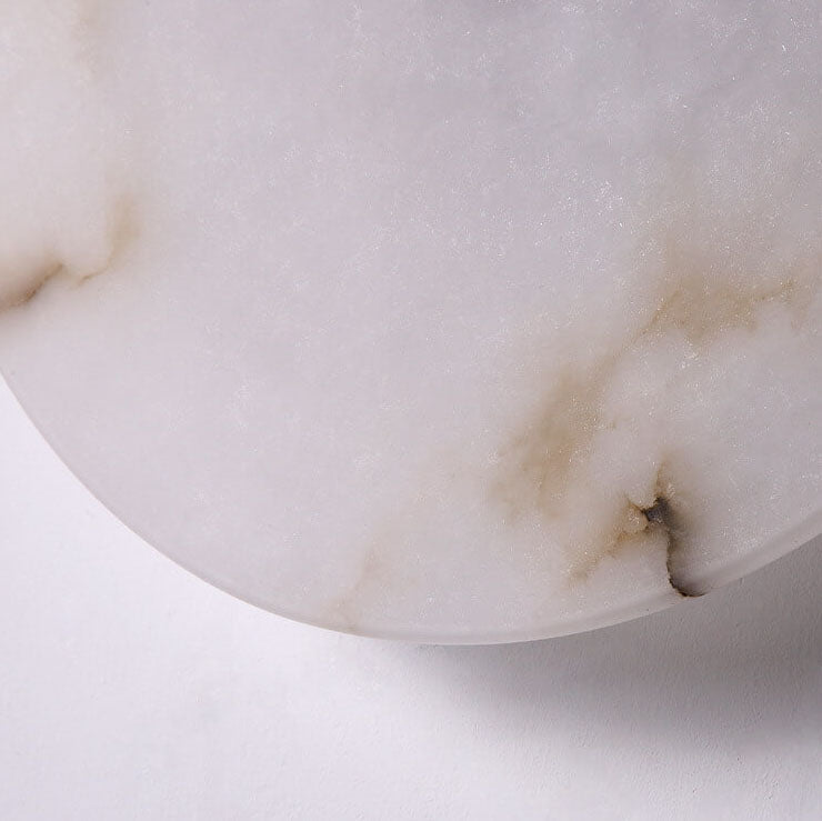 Contemporary Round Marble LED Wall Sconce