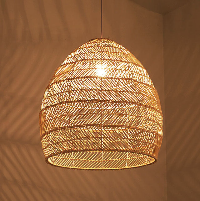 Dome Rattan Pendant Light
